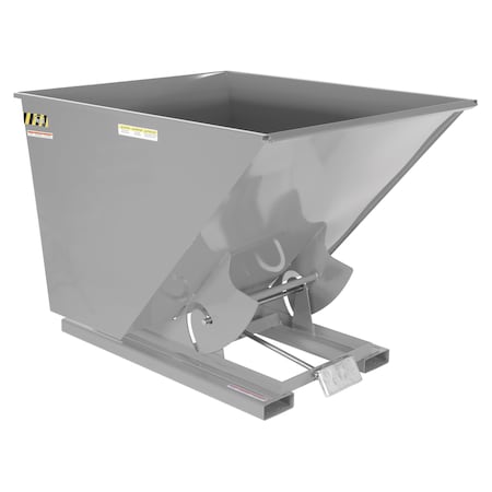 Vestil Medium Duty Self-Dumping Hopper 2 Cubic Yard 4000 lb Machine Gray D-200-MD-GY-MG
